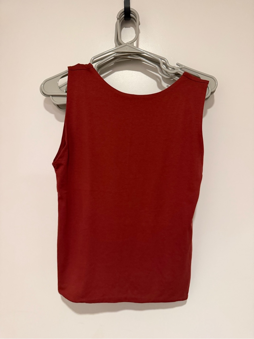 LOFT Red Sleeveless Tank Top